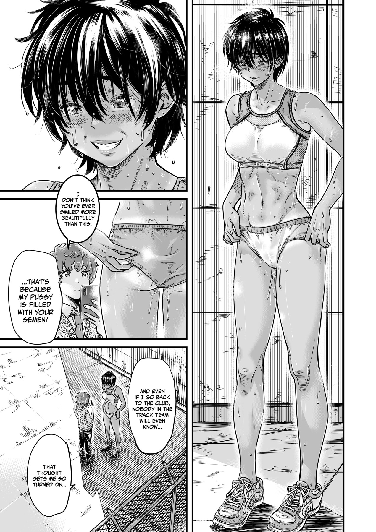 Hentai Manga Comic-A 175cm-Tall Track-and-Field Girl Wants To Run With Her Male Kouhai's Semen Inside Her-Read-29